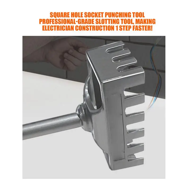 Square Hole Cutter Drywall Outlet Cut out Tool Creative Portable Square Hole Puncher High Carbon Steel Cut out Saw