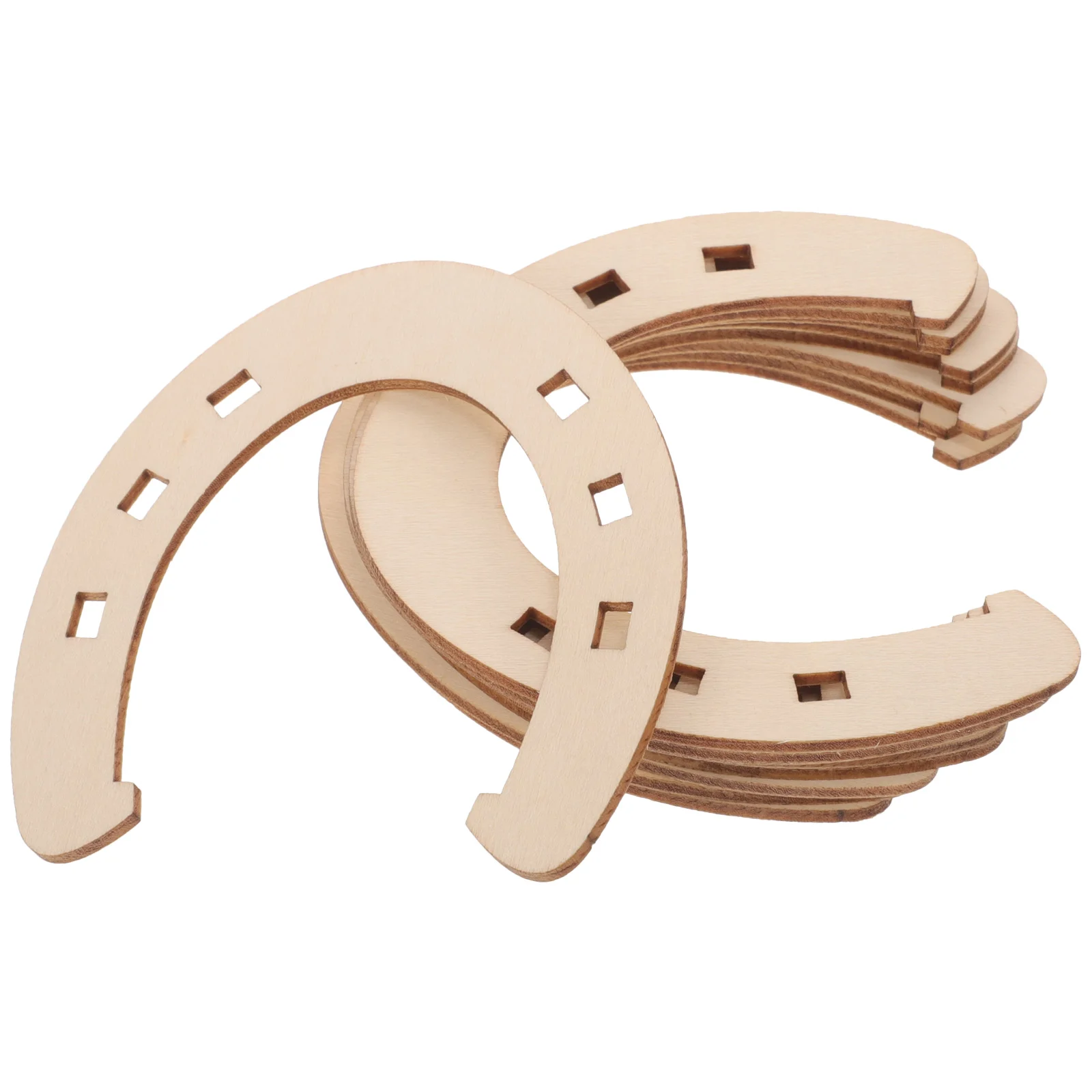 

Decorate Blank Horseshoe Cutouts Hanging Horseshoe Chips Unfinished Horseshoes Shape Charms Painting Slices Wood Horseshoe