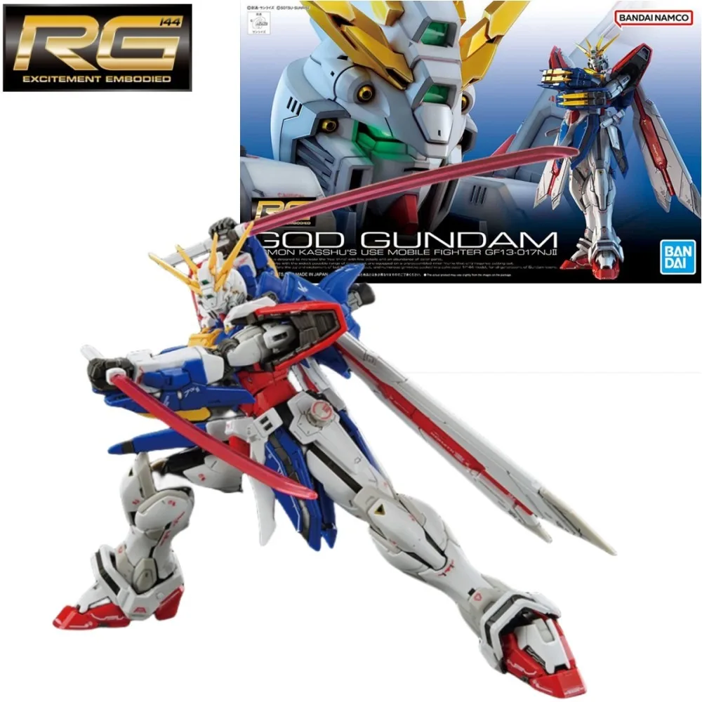 

Bandai GOD Gundam GF13-017NJⅡ RG 1/144 Anime Counterattack To The Model Game Assembly Action Figures Original Kit Toys for Gift