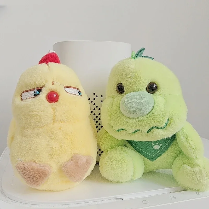 

12 см Мультяшные милые цыпленки Животные Мягкие Плюшевые Игрушки Хобби Изысканный кавайный рюкзак искусственные подарки на день рождения