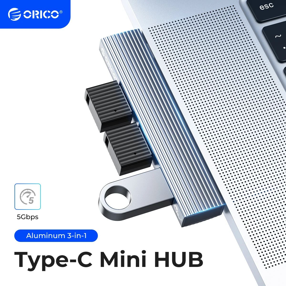 Orico Outdoor Type C Usb Hub 3.0 Adattatore Splitter Ad Alta Velocità 3 Porte Usb 2.0 Per Huawei Computer Pc Laptop Mac Accessori