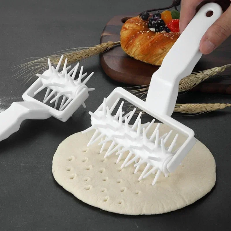Baking Cooking Tools Pizza Rolling Pin Punch Pastry Rolling Pin Pie Embossing Dough Process Dry Dough Pie Hole