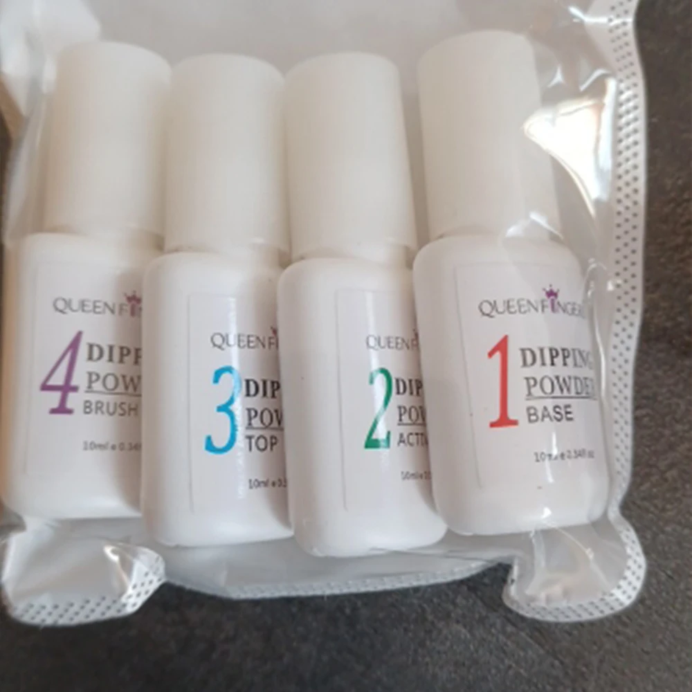 10ML Dip Nail Powder System Liquid Base Top Coat Activator Brush Saver Nail Art Natural Dry Without Lamp Cure For Dip Powder nail powder nail powder set