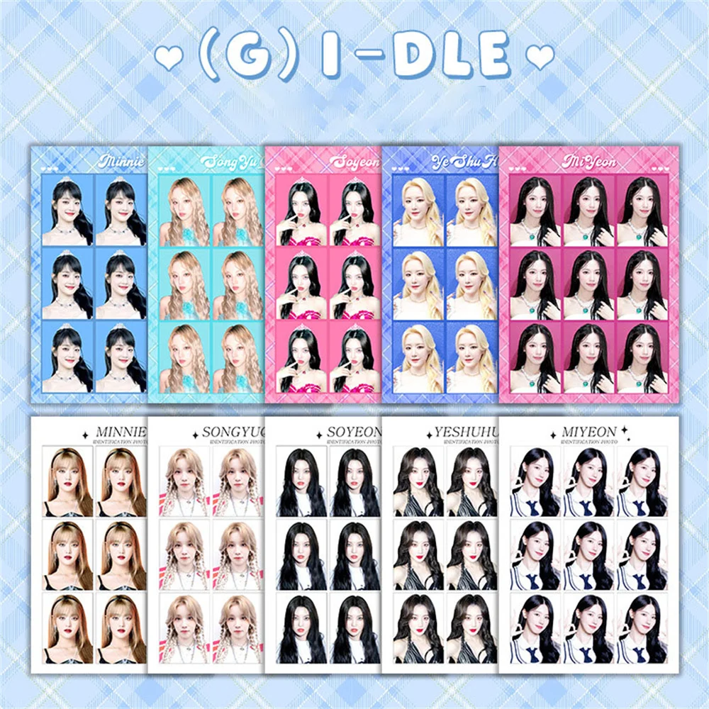 

Kpop Gidle Nine Grid ID Photo SongYuQi Soyeon HD One Inch Photo Minnie Miyeon разноцветные коллекционные почтовые открытки Поклонники подарок