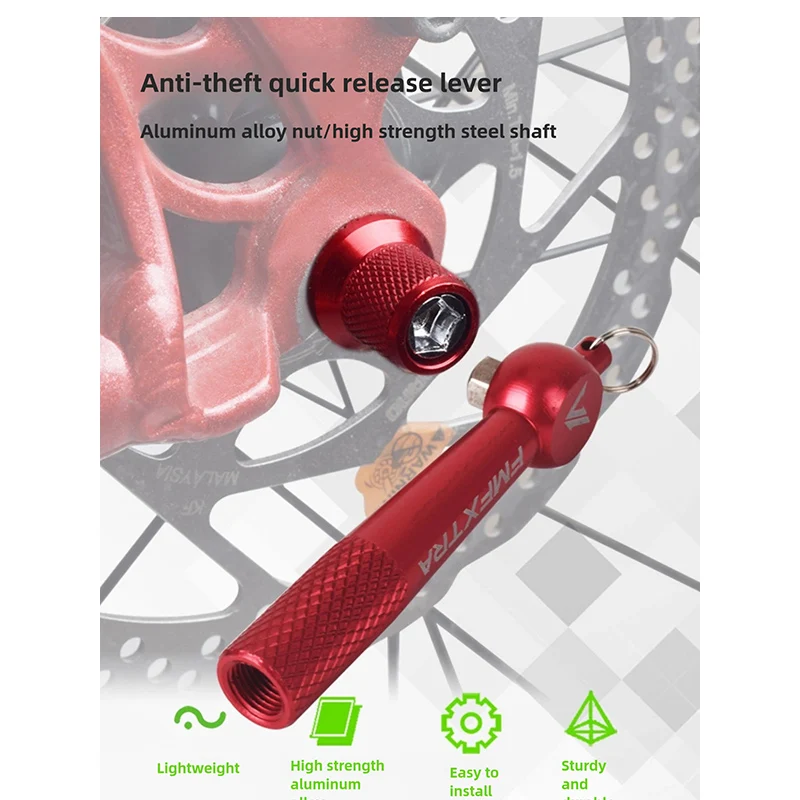 Neue Fahrrad Spieß Hebel Quick Release Bike QR Rad Locking Sicherheit Anti Diebstahl Spieße Für MTB Mountain Road Radfahren Hub Teile – Detail 4