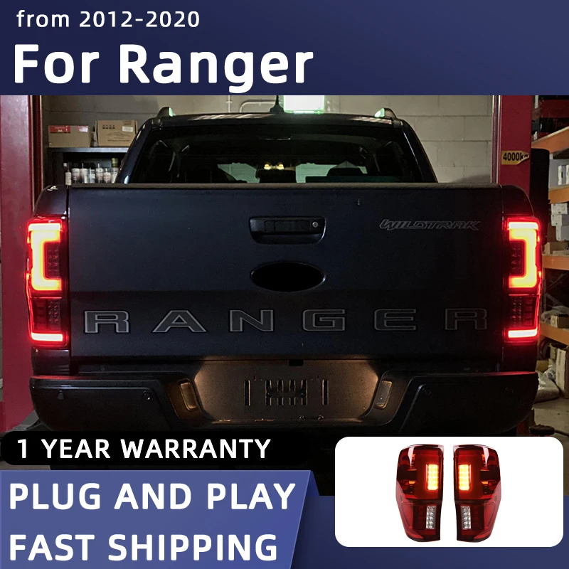 

Автостайлинг, задние фонари для Ford Ranger светодиодный Tail 2012-2018 Ranger T8, задний фонарь DRL, Задний сигнал поворота, автомобильные аксессуары