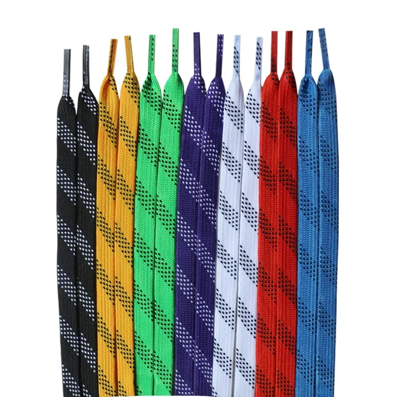 7 Colors Waxed Shoe Laces Skate Hockey 84-120inch Dual Layer Nylon Waterproof Resistant Moisture-proof Hockey Shoe Lace 1 Pair