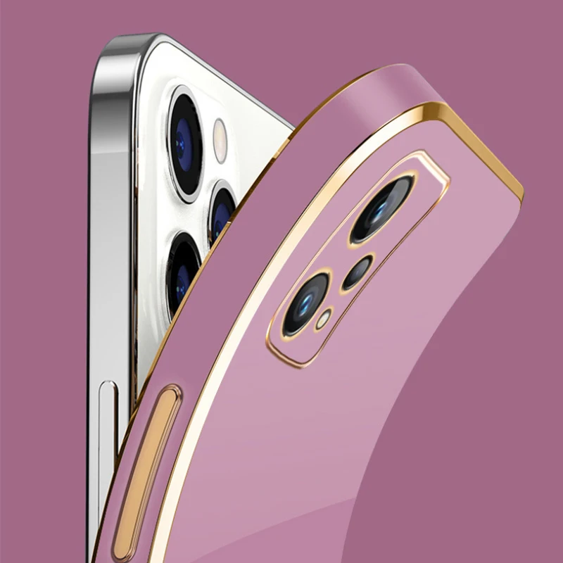 Luxury Square Plating Shockproof Phone Case with Enhanced Protection