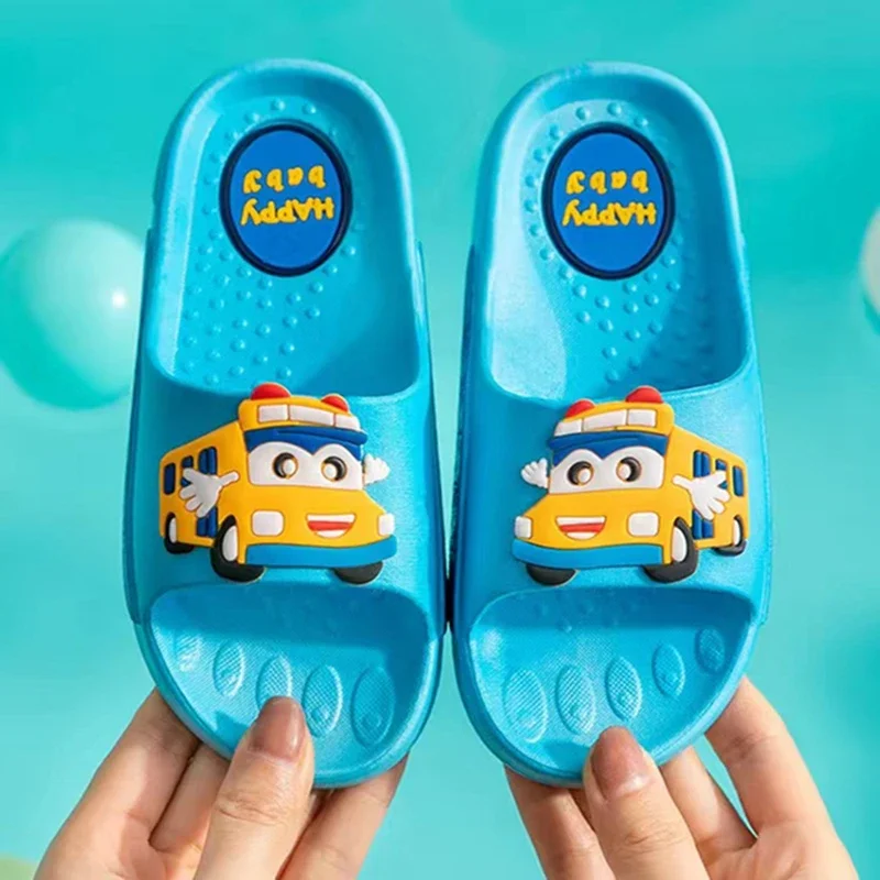 New Home Slippers Summer Children Cartoon Soft Shoes Boys Bathroom Girls Slippers Sandals Toddler Non Slip Beach Shoes Baby