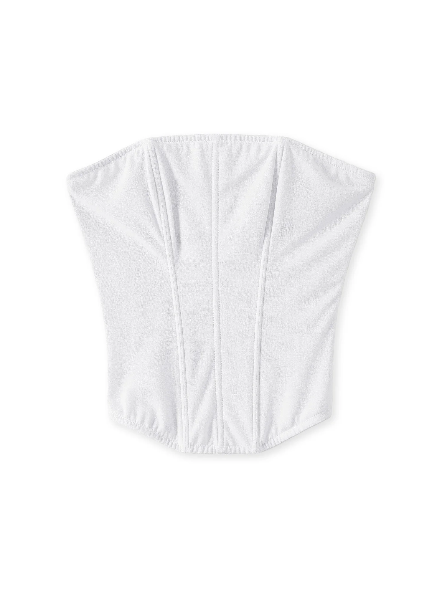 Ladies Off-Shoulder Corset Blouses Sleeveless Monochrome Zip-Up Bodice Tops with Boning for Body Contouring