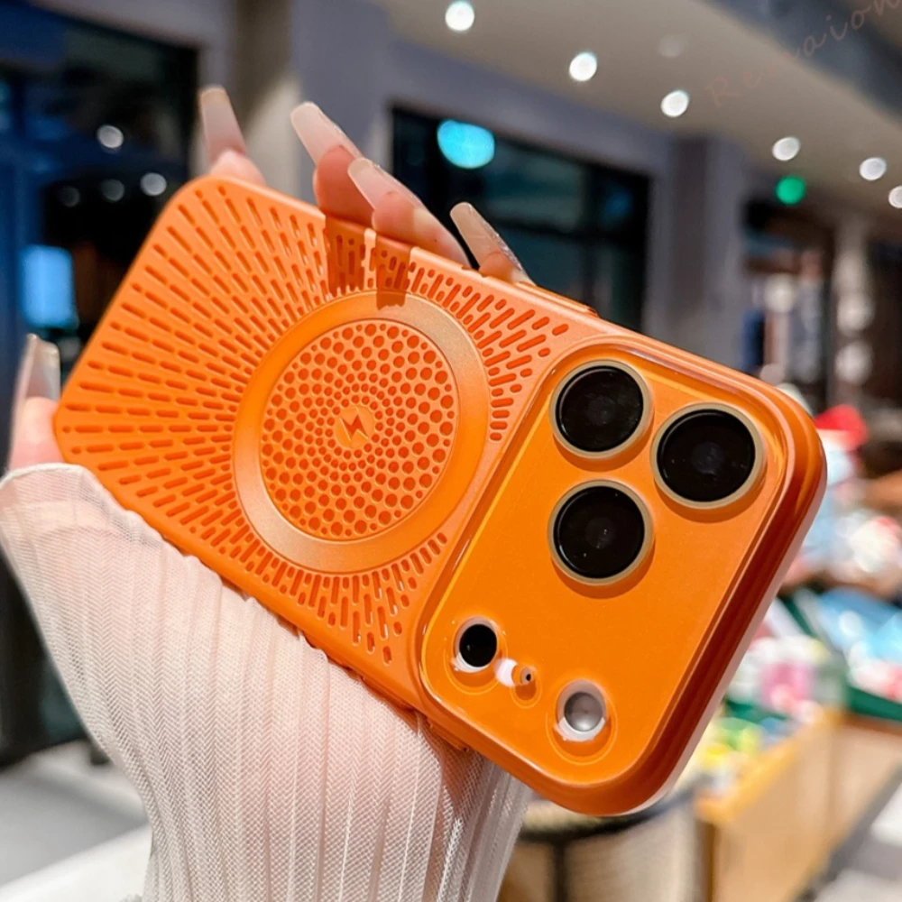 Luxurious Heat Dissipation Magnetic Phone Case with Wireless Charging Compatibility