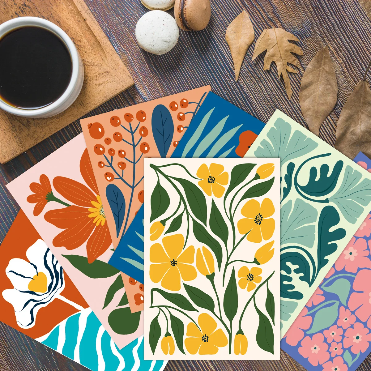 12PCS Minimalist Line Art Floral Wall Cards – Aesthetic Decorative Prints for Home, Bed... - SKU PIC01736 - UGI Packaging