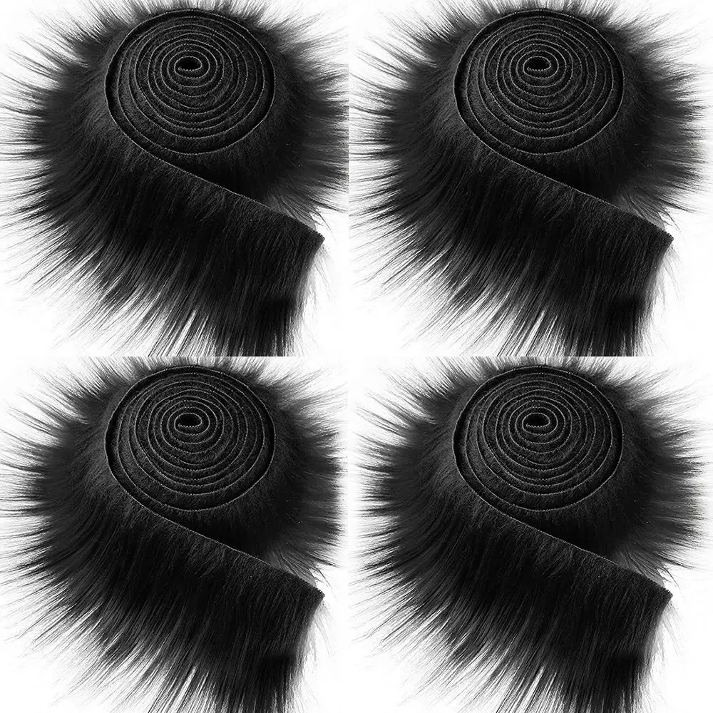 Luxurious Handmade Plush Fur Ribbon Trim Fabric Roll