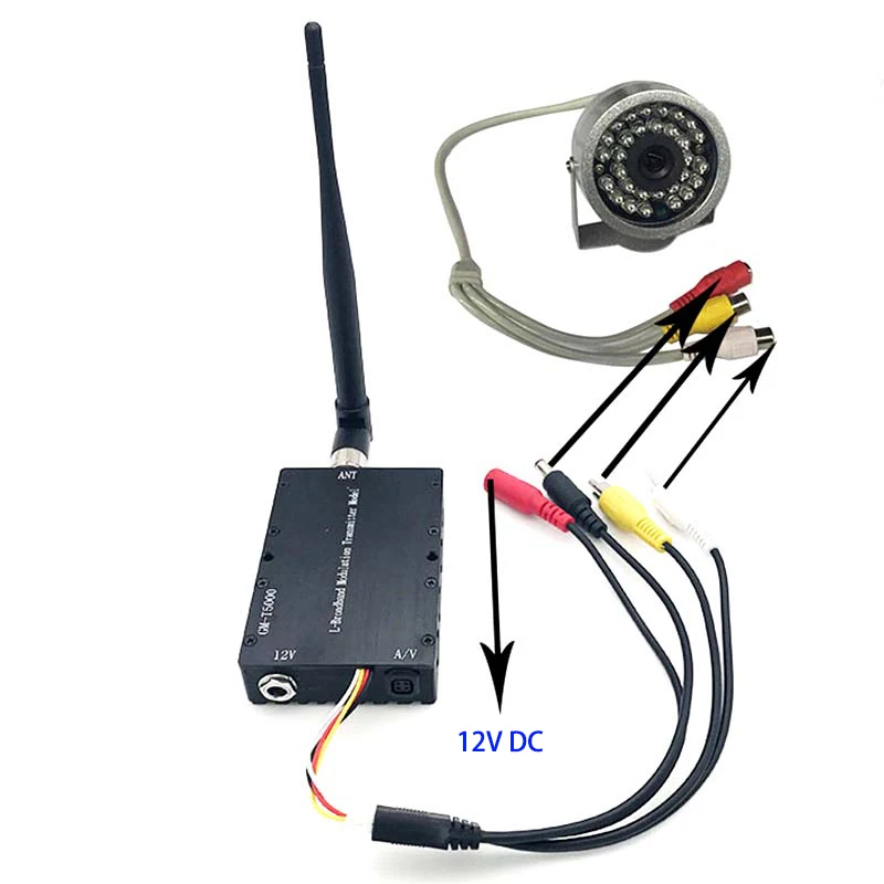 FPV Transmitter Receiver FPV Accessories 1200MHz 1.2Ghz FPV / Drone 10~20km Wireless Video Transmitter and Receiver 4 channels