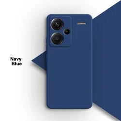 Liquid Silicone Soft Back Cover for Xiaomi Redmi Note - Original and Simple Design (Navy Blue)