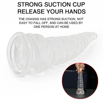 Realistic Octopus Feet Dildo Vaginal G-spot With Suction Cup Anal Plug Hand-free Huge Monster Dildo Female Sex Toys For Women 3