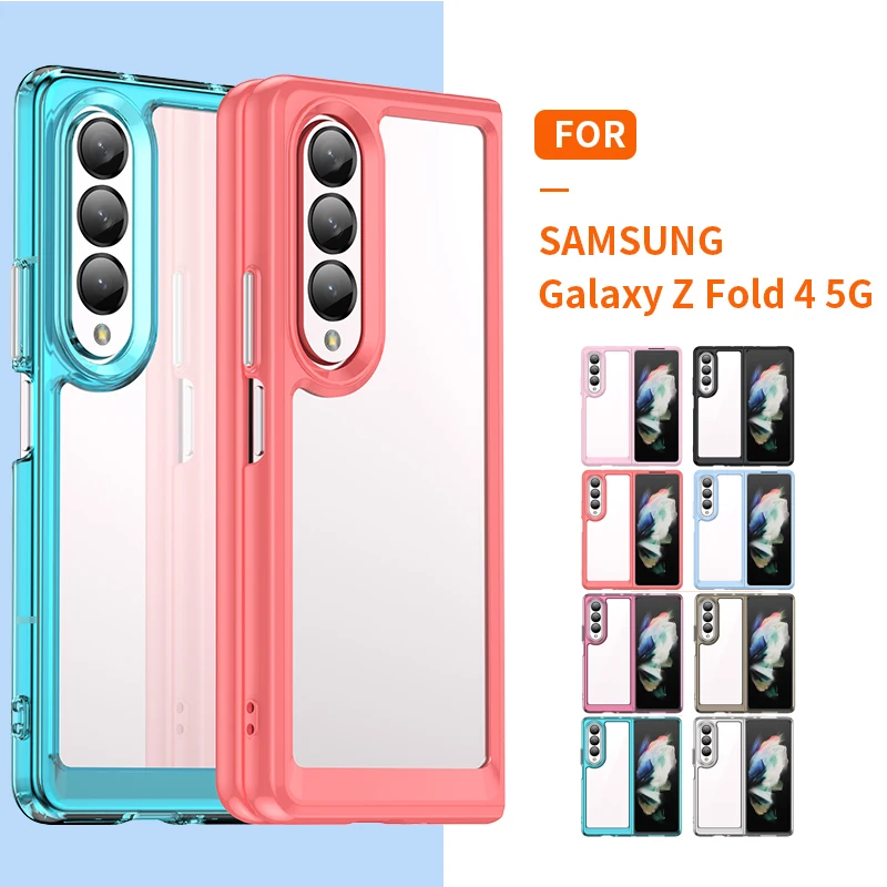 Per Cover Samsung Z Fold 4 Case Samsung Galaxy Z Fold 4 5G Capas Back Colore Trasparente Trasparente Trasparente Per Fundas Samsung Z Fold4 Fold4