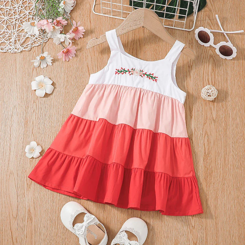 

Summer Newborn Baby Clothes Infant Girl Clothes Korean Cute Sleeveless Beach Dress