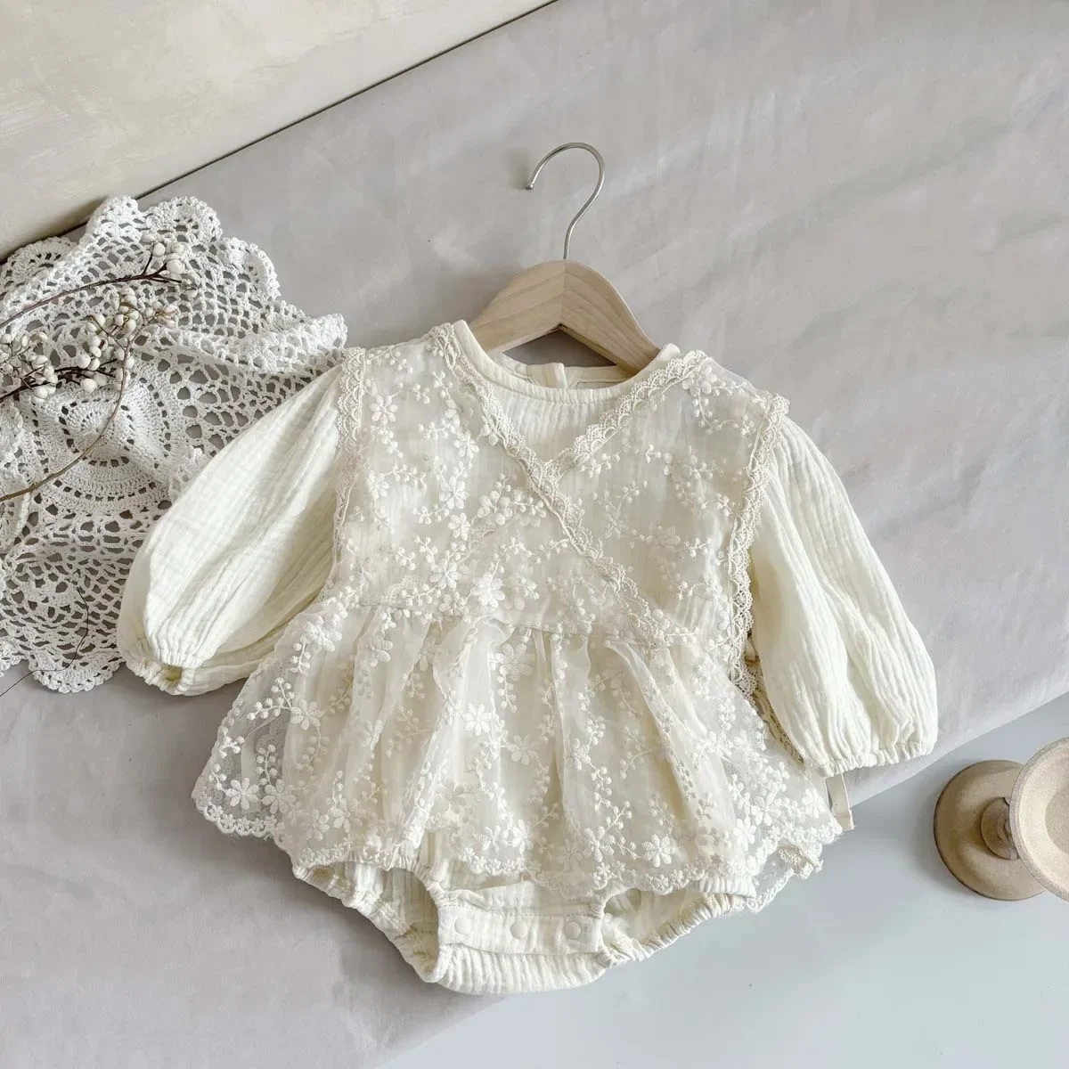 Autumn Baby Romper Boys Long Sleeve Cotton Wrap around Pants Clothes Newborn All-Match Korean Style Pure Color Onesie