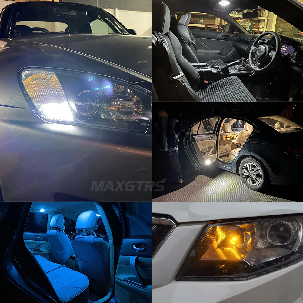 2x T10 W5W LED 자동차 클리어런스 라이트 웨지 턴 사이드 전구 실내 독서등 돔 램프 12V 현대 토요타 CHR 코롤라 150 캠리용