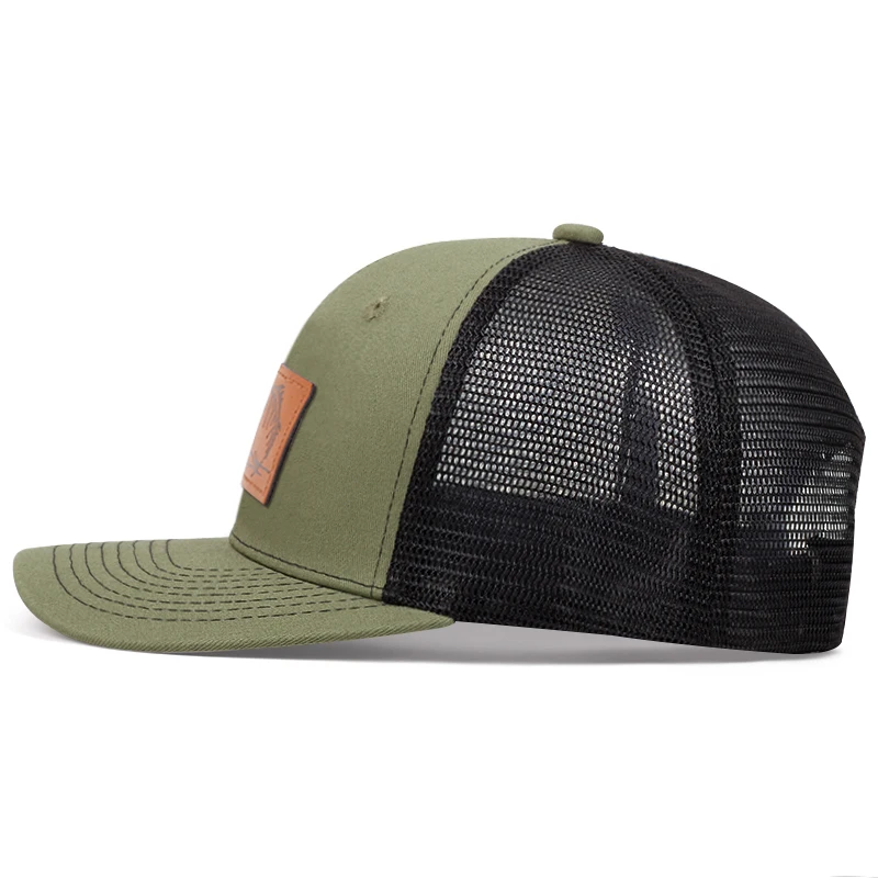 Herrenmode Fischer Muster Leder Label Richardson Ente Zunge Hut verstellbare Hip Hop Baseball Hut Sonnenschirm Cowboy Caps – Detail 15