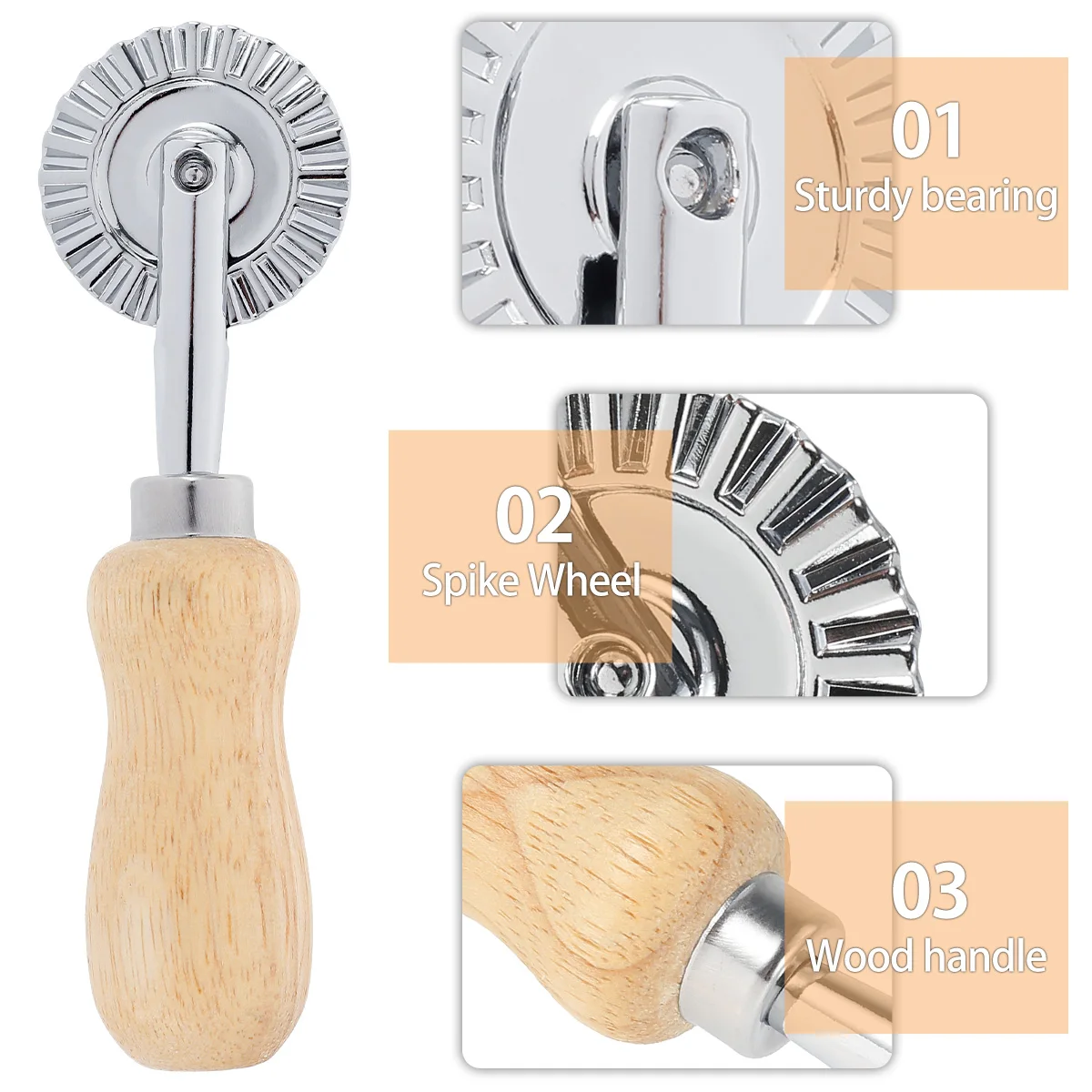 Description Picture 6 of itemPastry Wheel Cutter Stainless Steel Round Pizza Cutting Wheel Tools Home Pizza divider Kitchen Gadgets Baking Cutting Tools