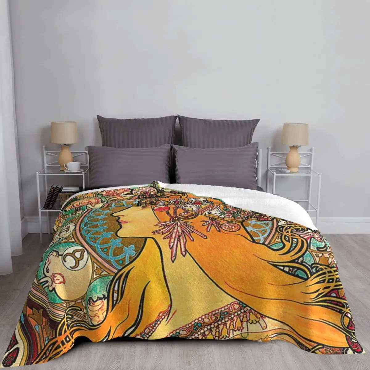 HD. Zodiac Alphonse Mucha (1896) �� ��ȭ�� ������ ���, ǫ���� ���, ���� ��� �� ������, �������� ����