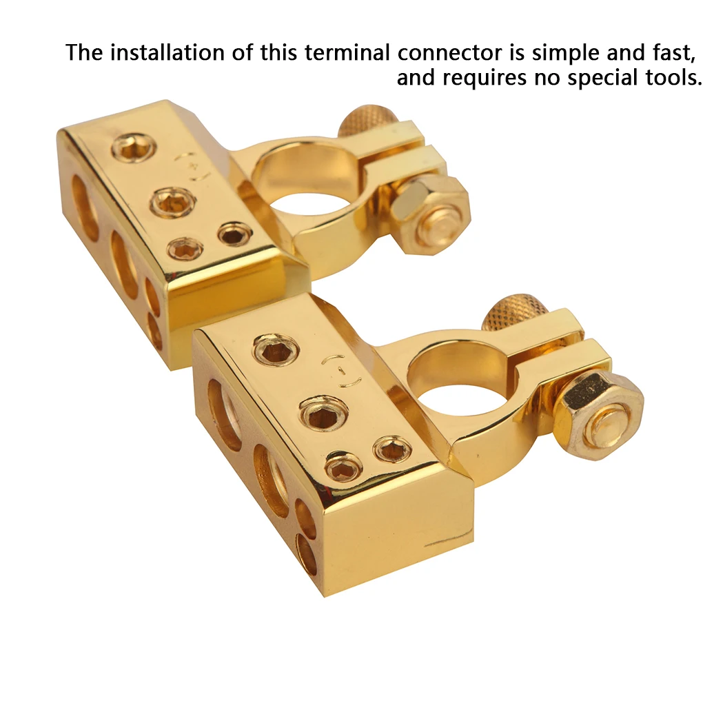 

Автомобильный Грузовик аккумулятор верхняя стойка клеммные разъемы Замена автомобиля портативный быстросъемный положительный зажим автомобильный золотой