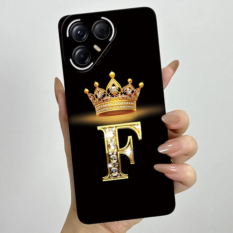 Luxury Crown Letter Silicone Soft Phone Case - Shockproof Back Cover