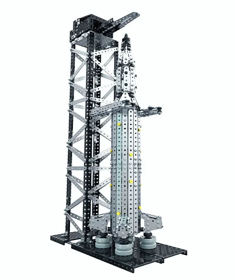 3D Metal Assembly Building Blocks Apollo 5 Rocket Toy Modello Aerospaziale Sonda Lunare Regalo/Ornamento