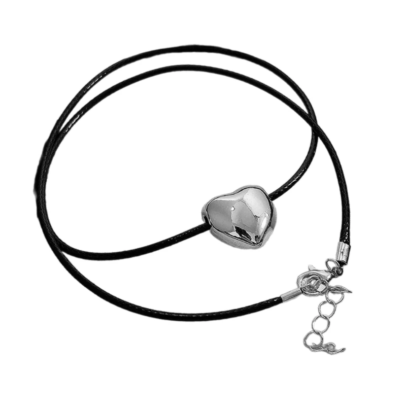 

Gothic Heart Choker Necklace Adjustable Pendant Neck Chain Jewelry Accessory
