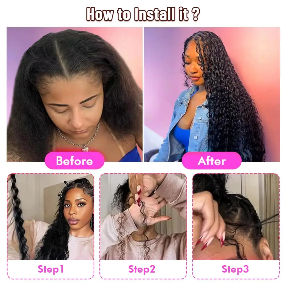 1 3 4 Bundles 16 Inch Brazilian Virgin Deep Wave Bulk Human Hair for Boho Braids 100G 12A Quality Braiding Hair Extensions 4