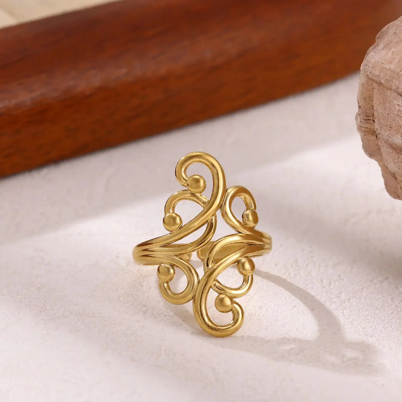 Stainless Steel Rings for Women Gold Color Gift