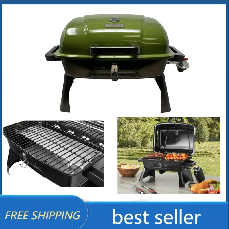 

Ozark Trail Portable Table Top 1 Burner Camping Gas Grill with Interchangeable Griddle Plate, 10,000 BTU