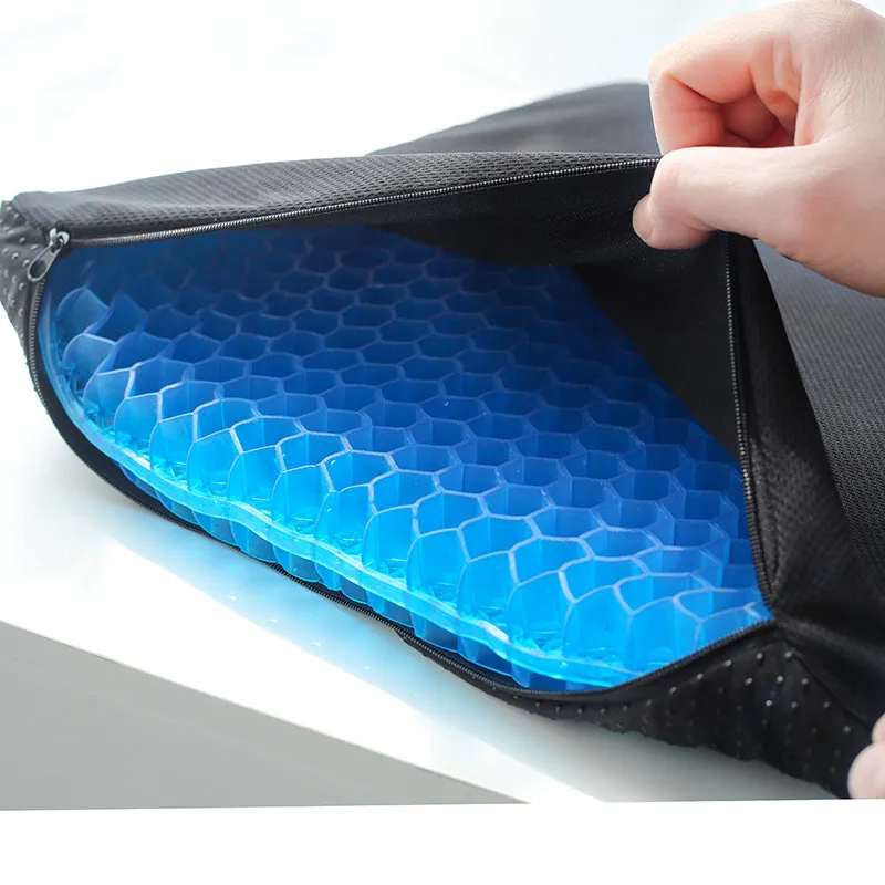 Home New Fully Breathable Egg Gel Cushion Honeycomb Car Seat Cushion Breathable Office Cushion Multifunctional Ice Pad Cool Pad