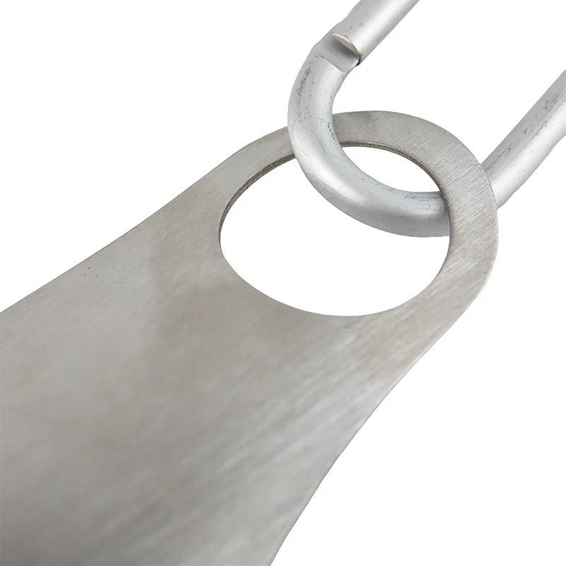 1Pcs Löffel Schuhlöffel Mit Karabiner Professionelle Schuhlöffel 7,5 cm Edelstahl Metall Schuhlöffel Schuhe Heber Werkzeuge – Detail 6