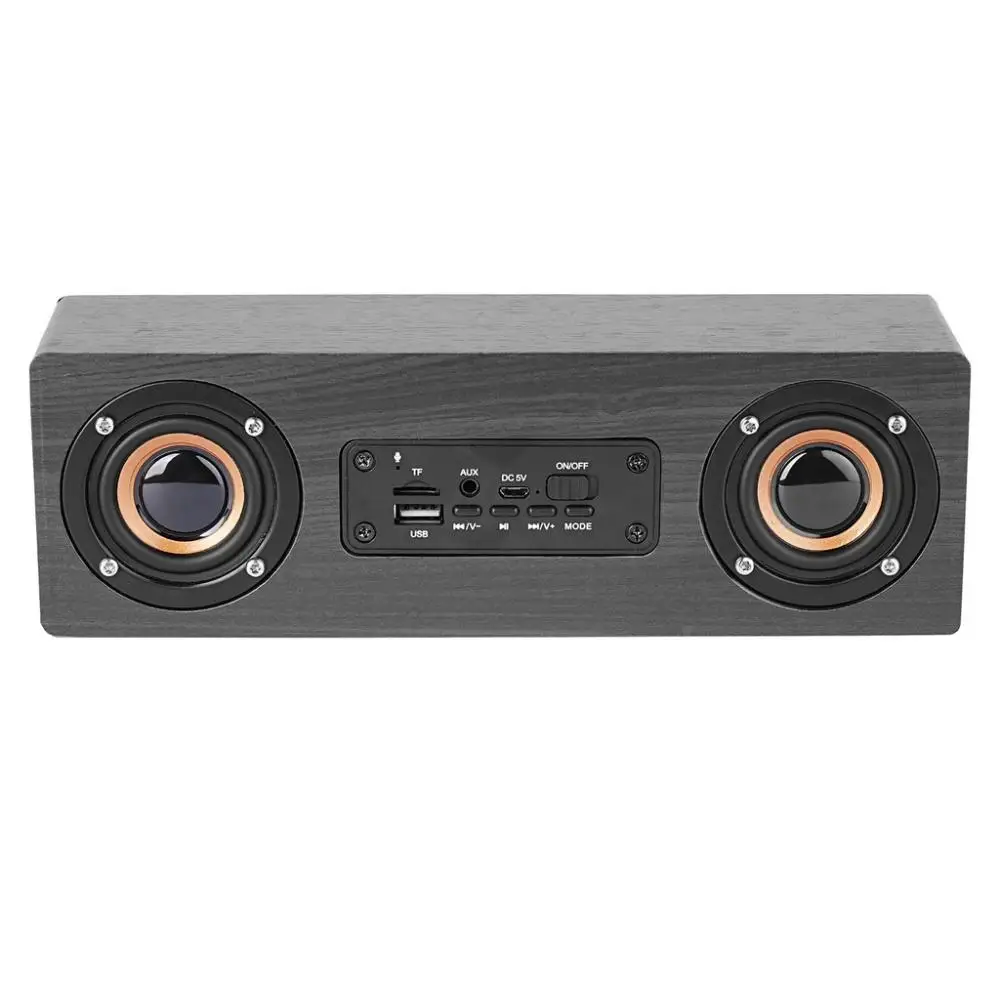 

New S1 Wooden Speaker Multi-Function Plug-In Card U-Disk Radio Audio Home Car Bluetooth Speaker