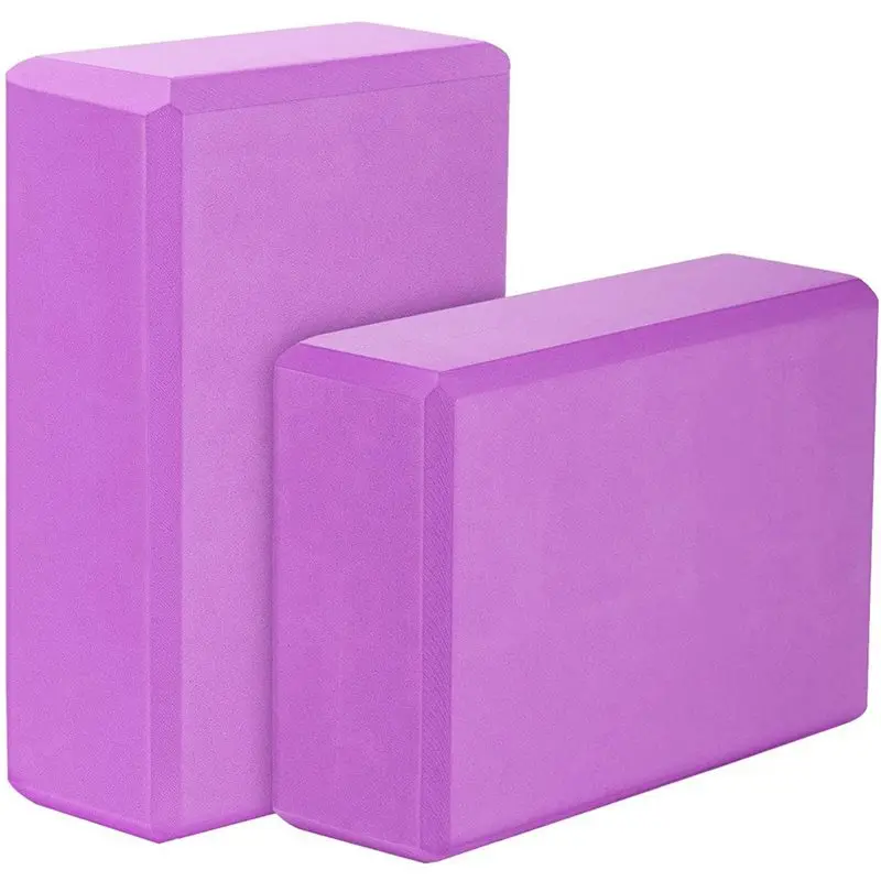 요가 블록 8팩, 23X15X7.6Cm 고밀도 EVA 폼 요가 블록 운동용 브릭, 친환경 및 경량, 보라색