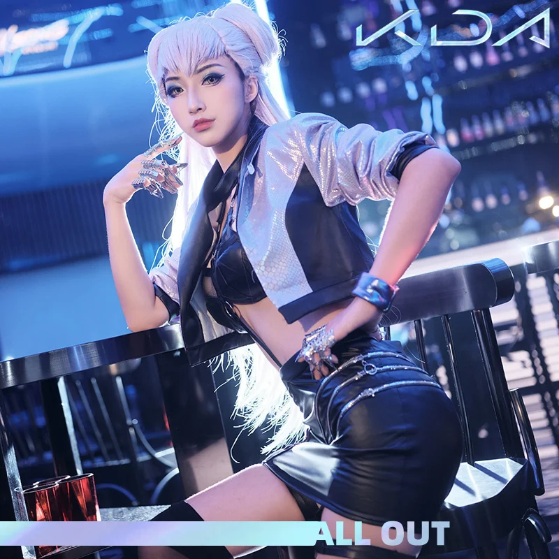 

Game LOL KDA Evelynn Cosplay Costume Game Cos League of Legends Cosplay KDA ALL OUT Evelynn Leather Costume More Outfits