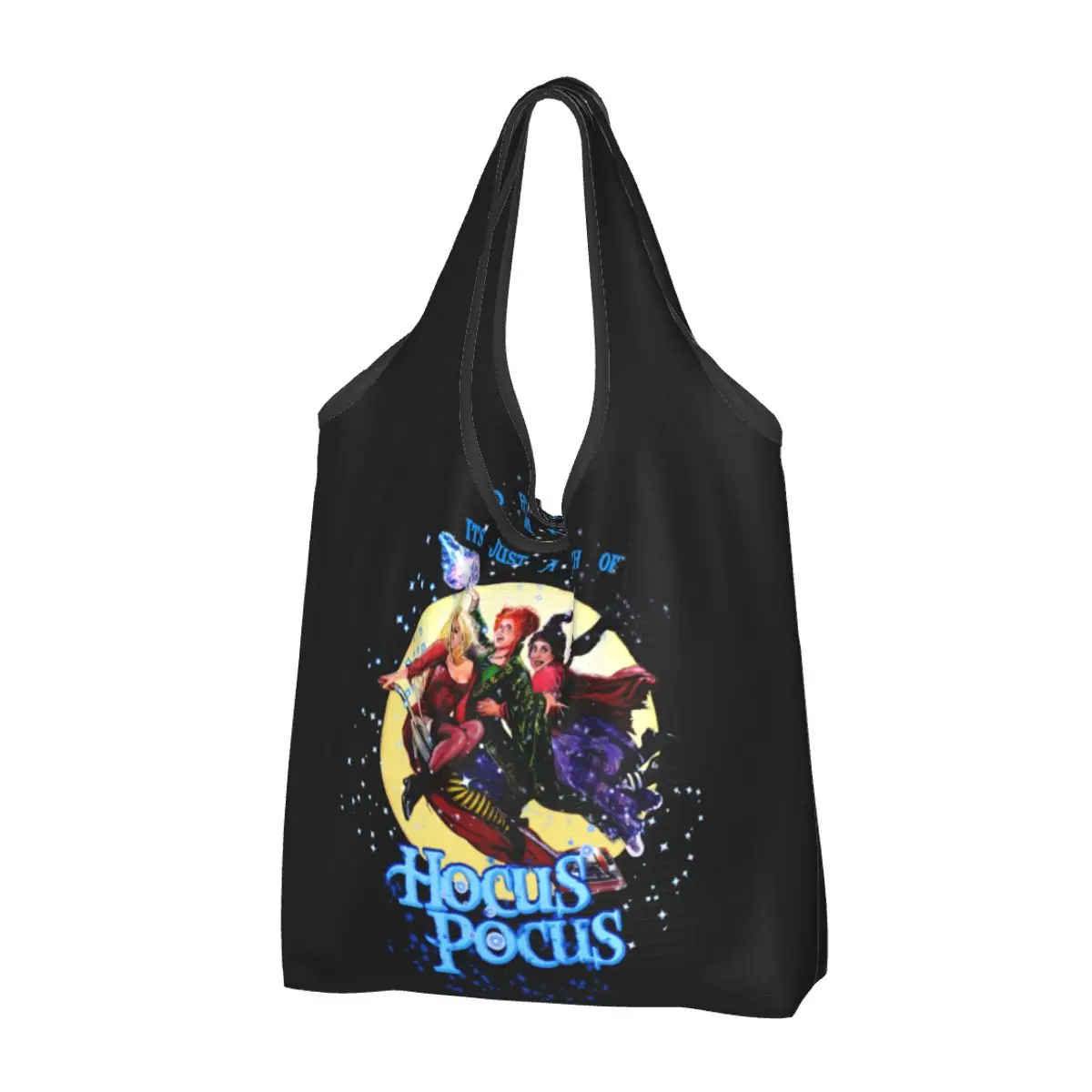 

Сумка для шоппинга Hocus Pocus с милым принтом на заказ, сумка для шоппинга с принтом Хэллоуина, сумка для шоппинга через плечо с ведьмой