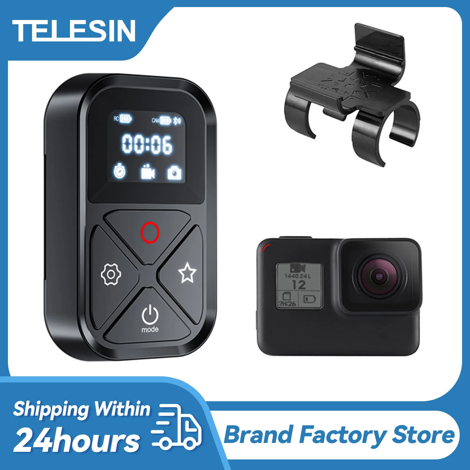 Télécommande WiFi étanche Pour GoPro Hero 11/10/9 - Écran LCD - Contrôle à Distance Mains Libres - Pour Sports, Vélo, Aventure