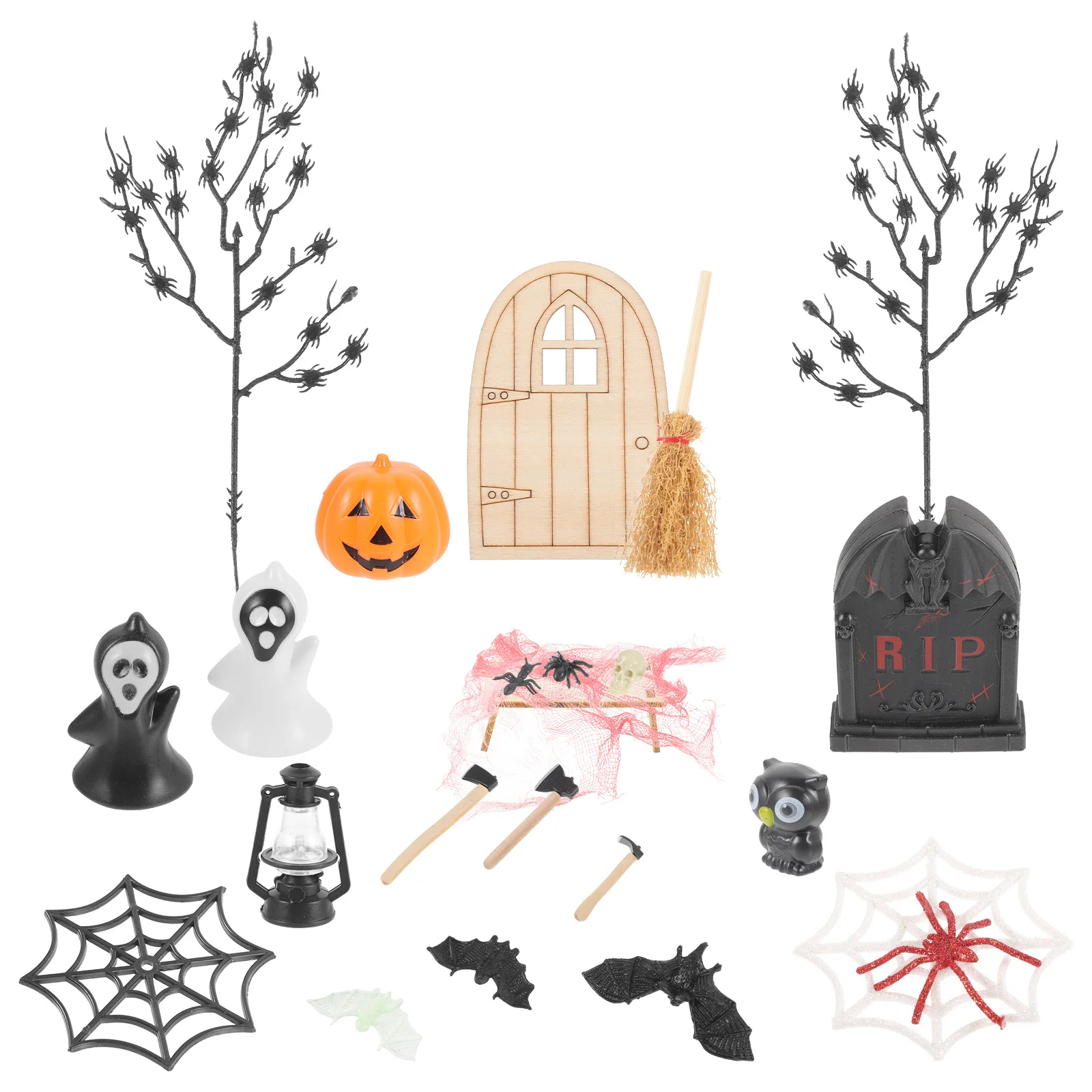 

Decorations Mini Miniature Toys Halloween Props Dollhouse Accessories Ob11 Scene (a Set) Plastic