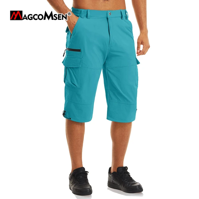 MAGCOMSEN Quick Dry Hiking Shorts Mens Waterproof Fishing Shorts  Multi-pockets Casual Summer Shorts - AliExpress