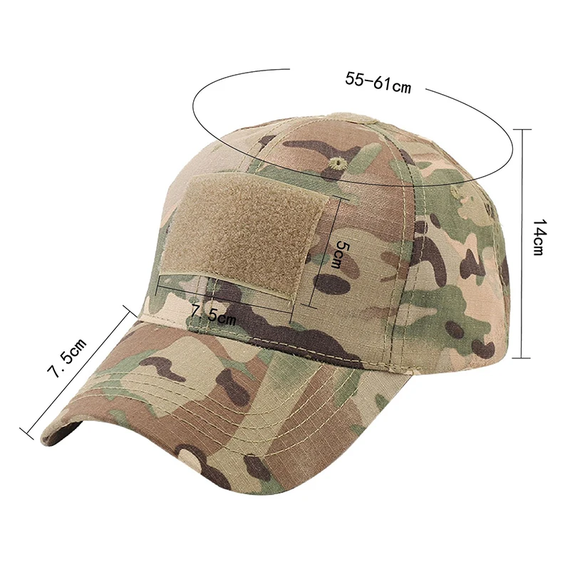 Outdoor Multicam Camouflage Adjustable Mesh Snapback Hat Airsoft Fishing Hunting Hiking Basketball Camouflage Hat Baseball Cap Tactical Hat