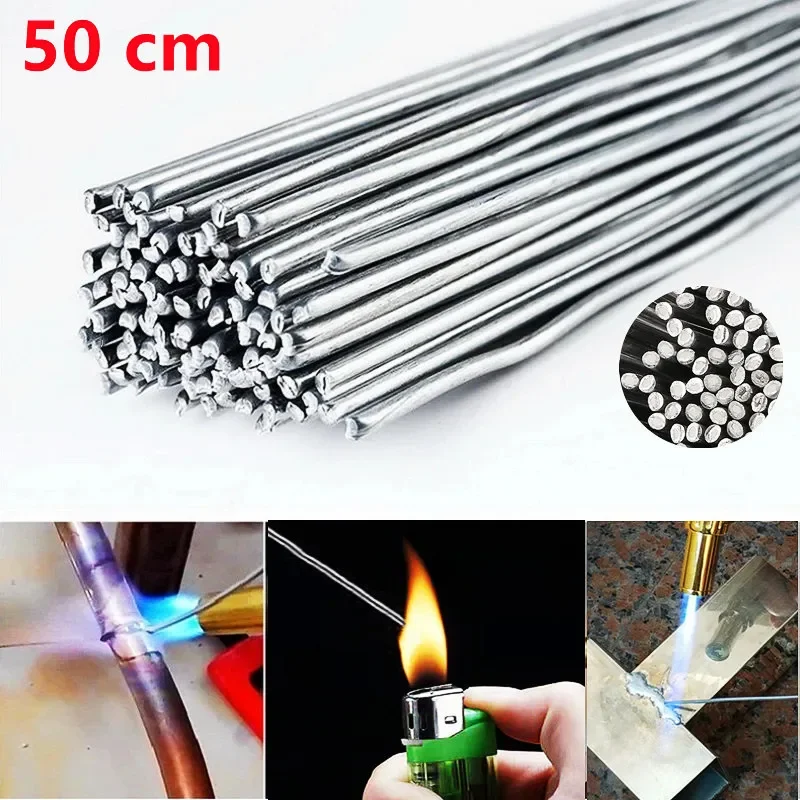 50cm Low Temperature Easy Melt Aluminum Universal Welding Rod Cored Wire Rod Solder 2.0mm for Soldering No Need Solder Powder