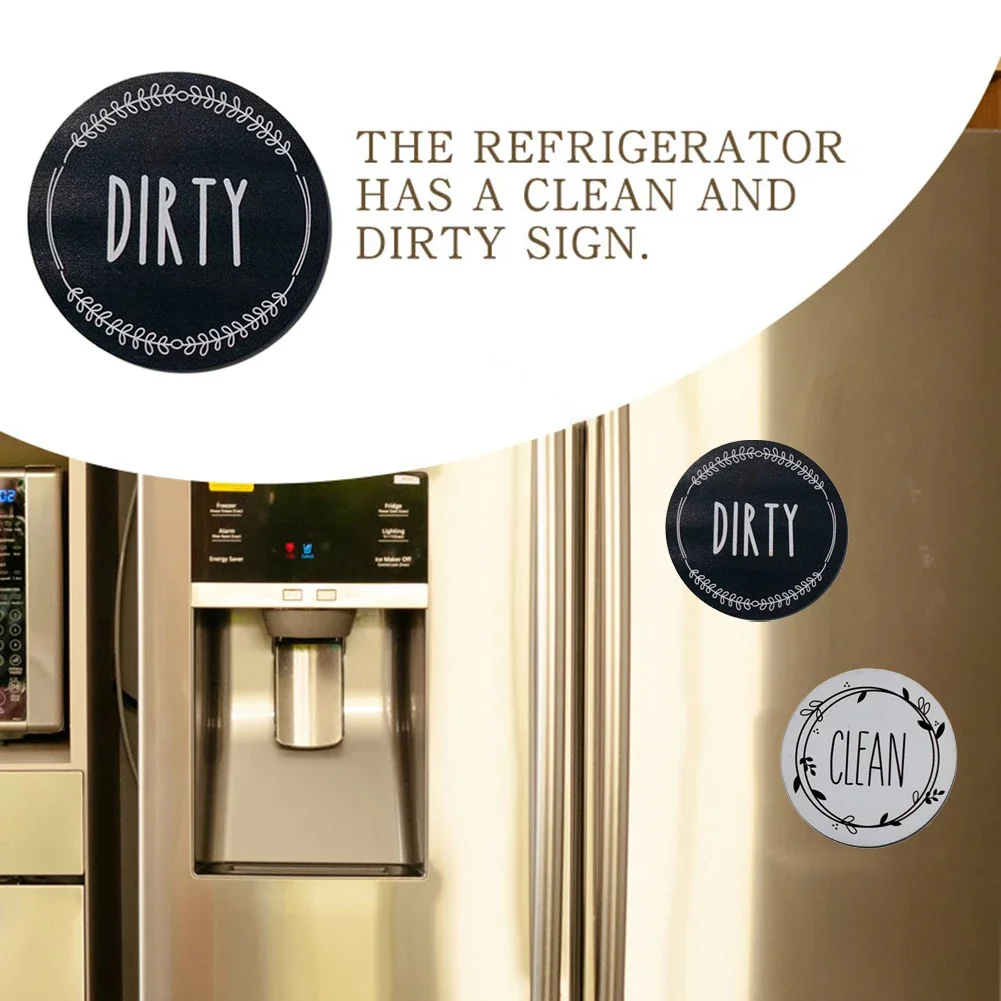 Magnetic Sticker Magnetic Fridge Stickers Refrigerator Decor Cleaning Signs Clean Tips Magnetic Fridge Sticker Clean Dirty Sign Dishwasher Dirty Indicator