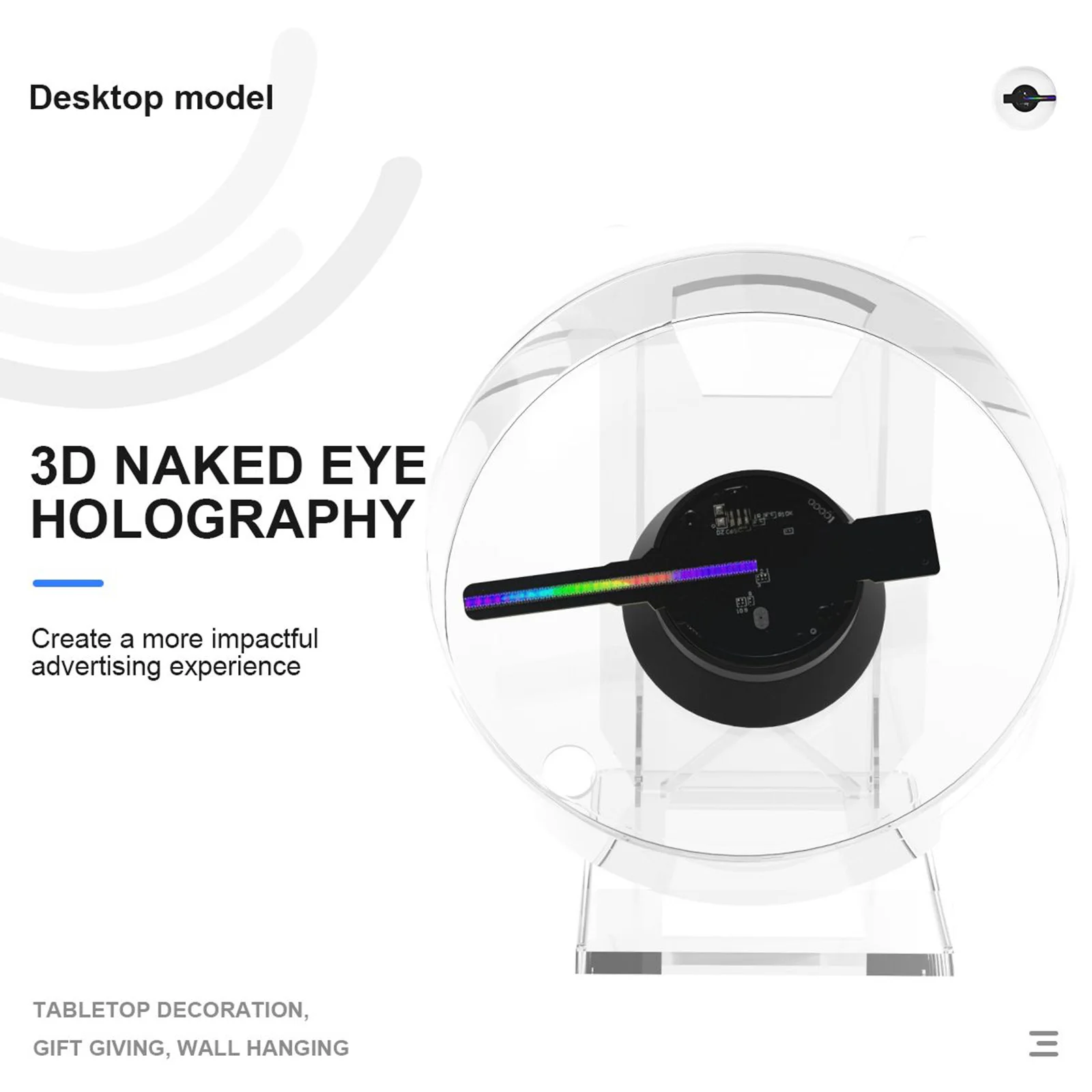 Proyector de ventilador de holograma 3D HD, señal LED, reproductor holográfico, soporte de imagen, tienda de Video, Bar, fiesta, pantalla publicitaria de Navidad