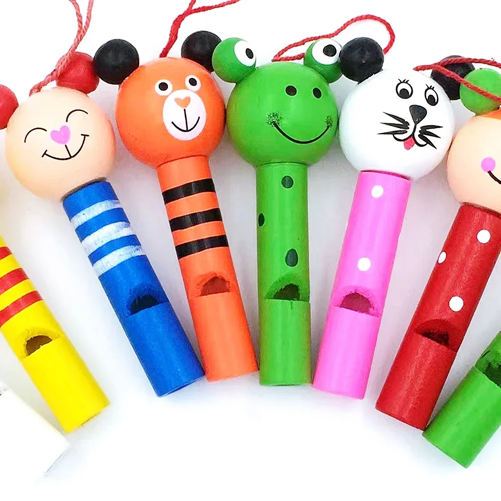 8Pcs Wooden Mini Cute Animal Whistle Toys Kids Birthday Party Baby Shower Gift Pinata Filler Boys Girls Party Goodie Bag Toys