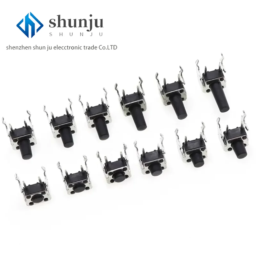 

50pcs Micro switch light touch key switch horizontal with bracket side press 6*6*5/4.3/6/7/8/9/10/13MM