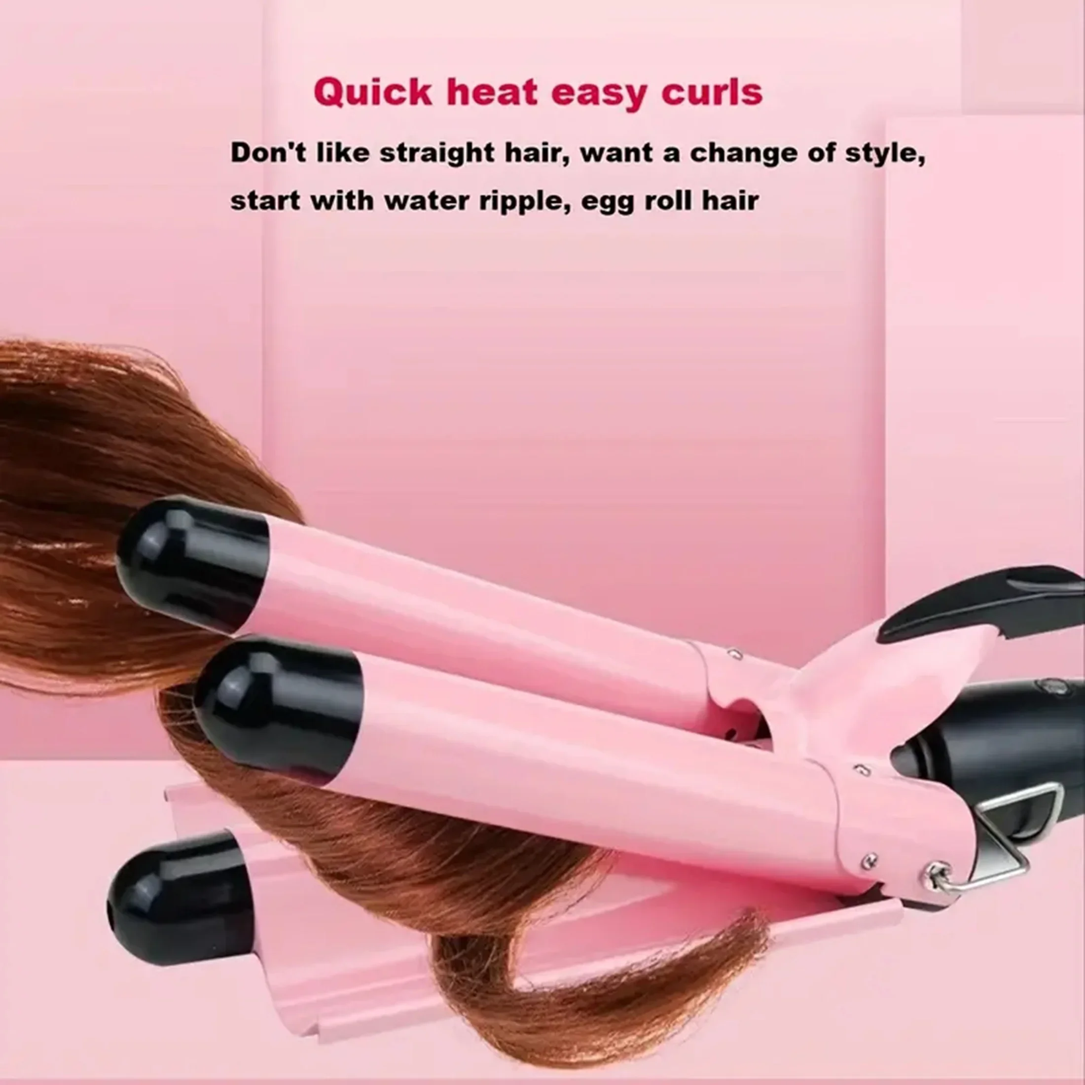 3-tube curling iron Multifunctional modeling tool Create waves and curls Professional quality